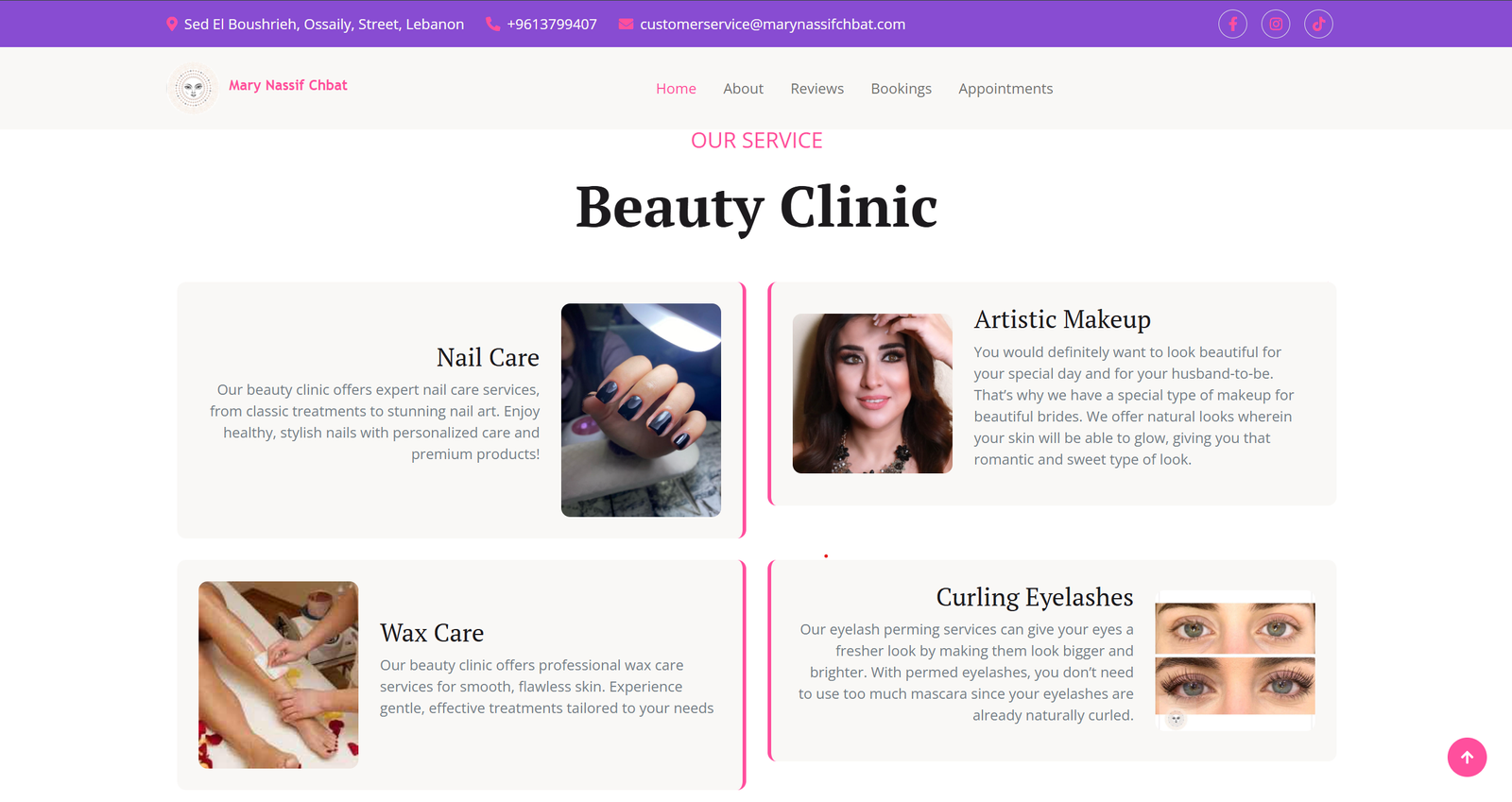 Beauty Clinic Website